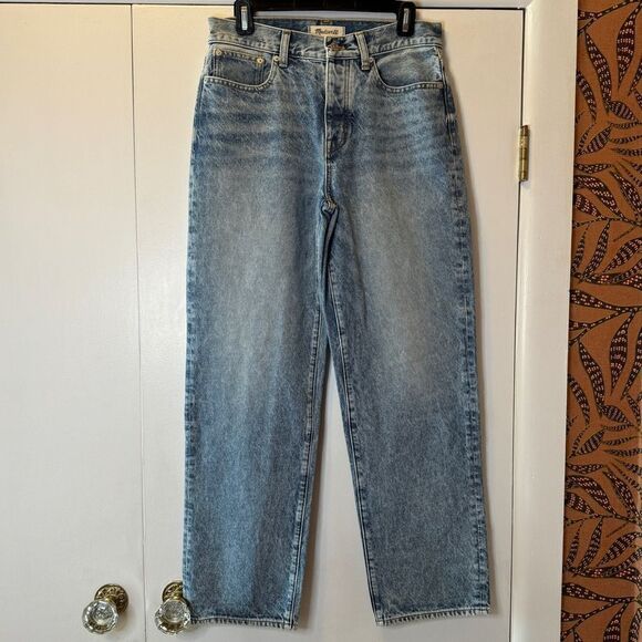 NWOT MADEWELL Perfect Vintage Straight Jeans Olvera Wash Women’s Size 26 SAMPLE - Picture 1 of 7